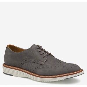 Johnston & Murphy Upton Embossed Wingtip Shoes Men's 9M Gray